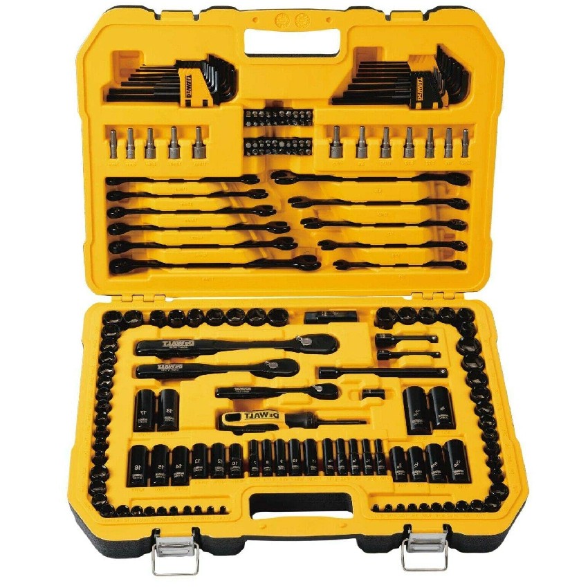 Dewalt Pipenøkkelsett Black Chrome 184-deler