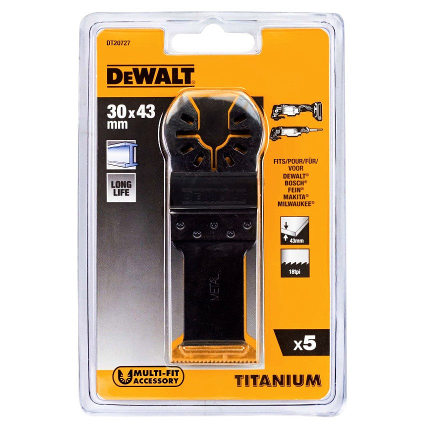 Multikutterblad 5stk Titan f/Metall 43x30mm