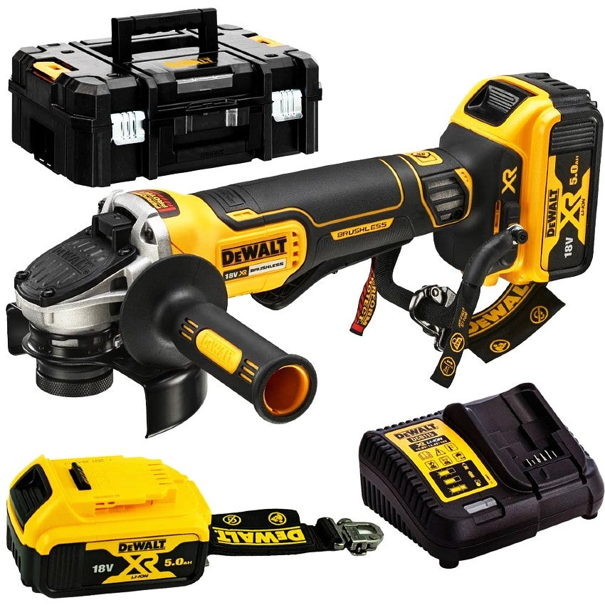 Dewalt 18V XR Vinkelsliper LANYARD READY™ DCG406P2LRT