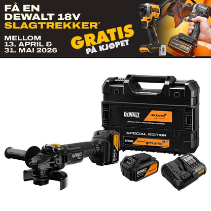 DEWALT x McLaren 18V XR Special Edition Vinkelsliper DCG45MP2T
