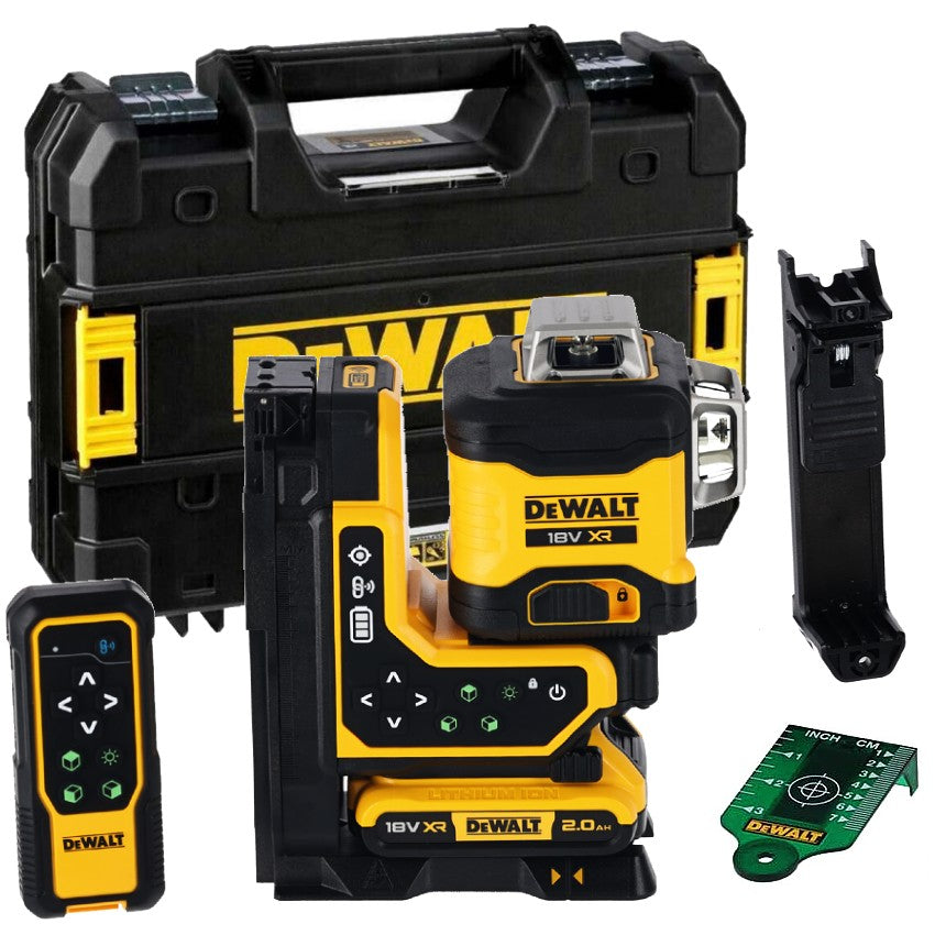 Dewalt 18V XR Linjelaser Med Fjernkontroll 3x360° Grader DCLE34035B
