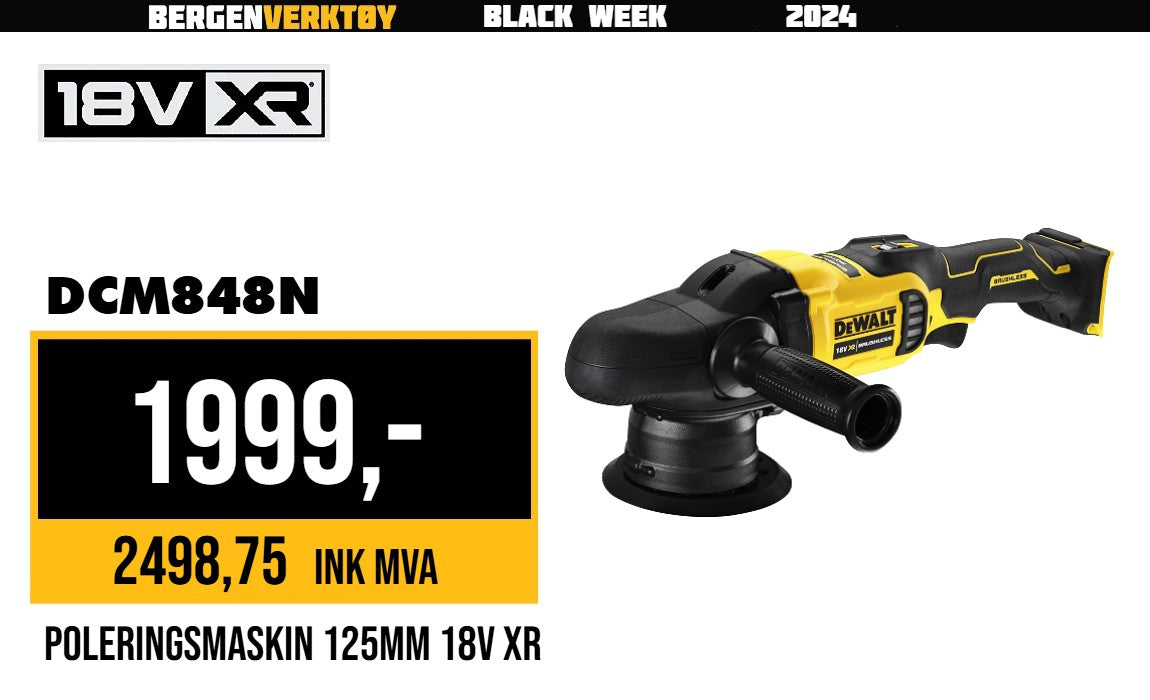 18V XR Poleringsmaskin DCM848N