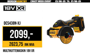 18V XR Vinkelsliper Multi DCS438N
