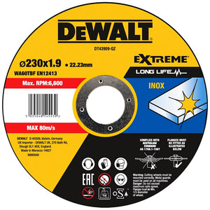 Dewalt Kappeskive Extreme Inox 230x1.9mm DT43909