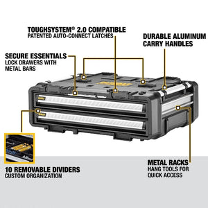 Dewalt ToughSystem 2.0 DXL 2-Skuffer DWST08520-1