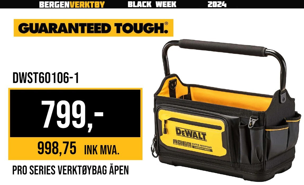 PRO Verktøybag 20'' Åpen DWST60106-1