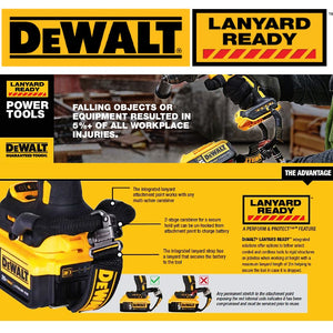 Dewalt 18V XR Vinkelsliper LANYARD READY™ DCG406P2LRT