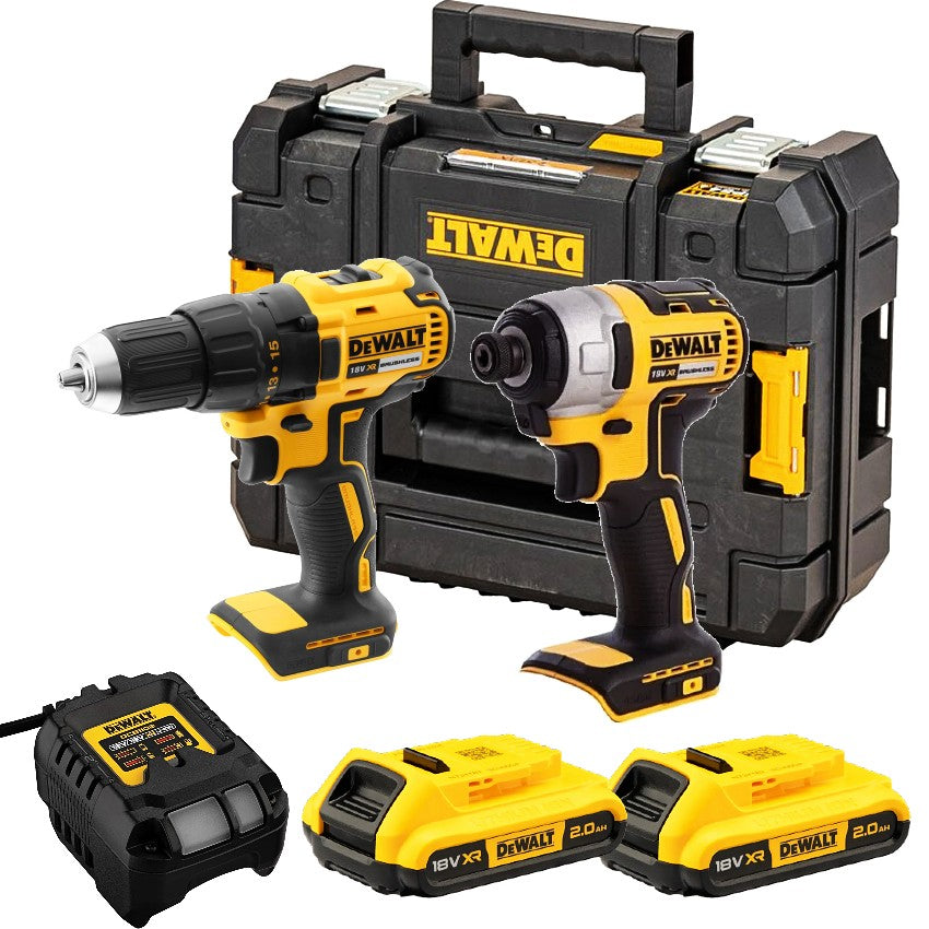 Dewalt 18V XR Verktøysett DCF787+DCD777+2xDCB183+DCB1102+TSTAK