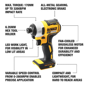 Dewalt 18V XR Verktøysett DCF787+DCD777+2xDCB183+DCB1102+TSTAK