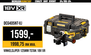 18V XR Vinkelsliper DCG405NT