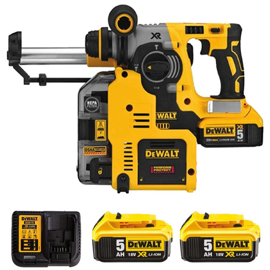 Utleie - Dewalt 18X XR Borhammer på batteri med støvavsug