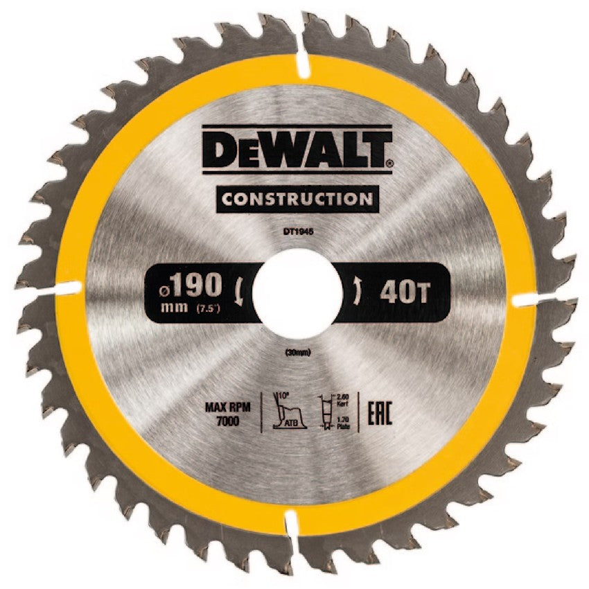 Sagblad Construction 190x30x40T