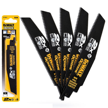 Bajonettsagblad Extreme 5pk f/Tre,Metall,Aluminium 152 mm